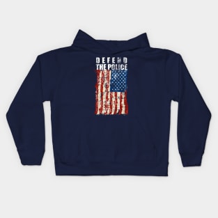 defend the police American Flag Kids Hoodie